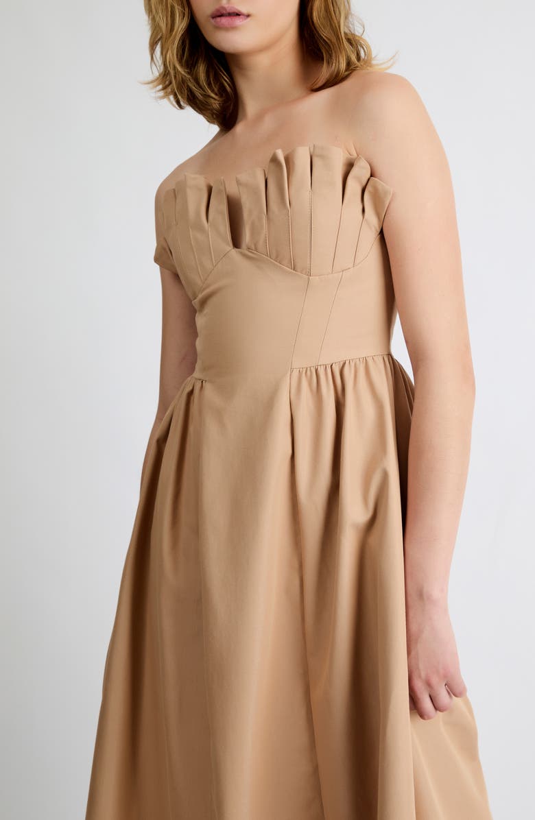 Extro & Vert Carolina Midi Dress, Alternate, color, Stone