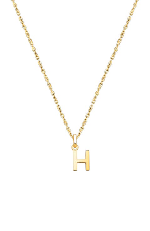 14K Gold Modern Initial 12-14" Necklace