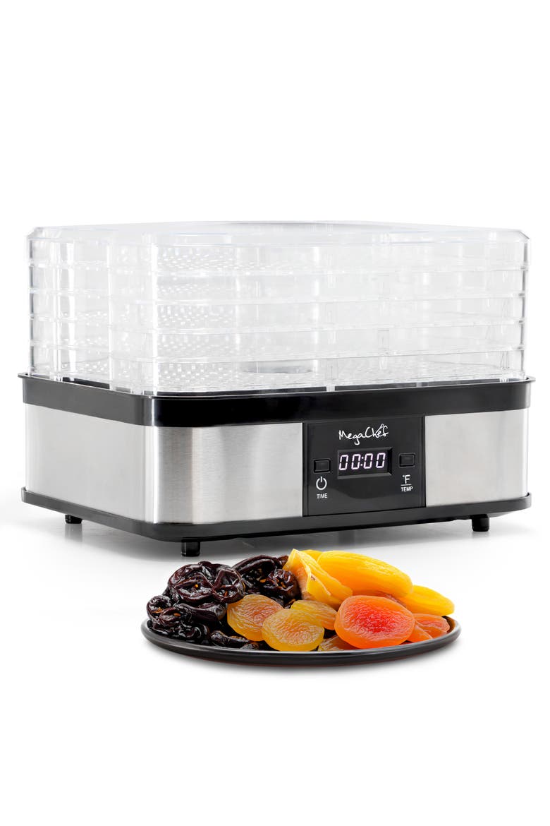 5 Tray Food Dehydrator with Timer and Temperature Control, Alternate, color, Grey