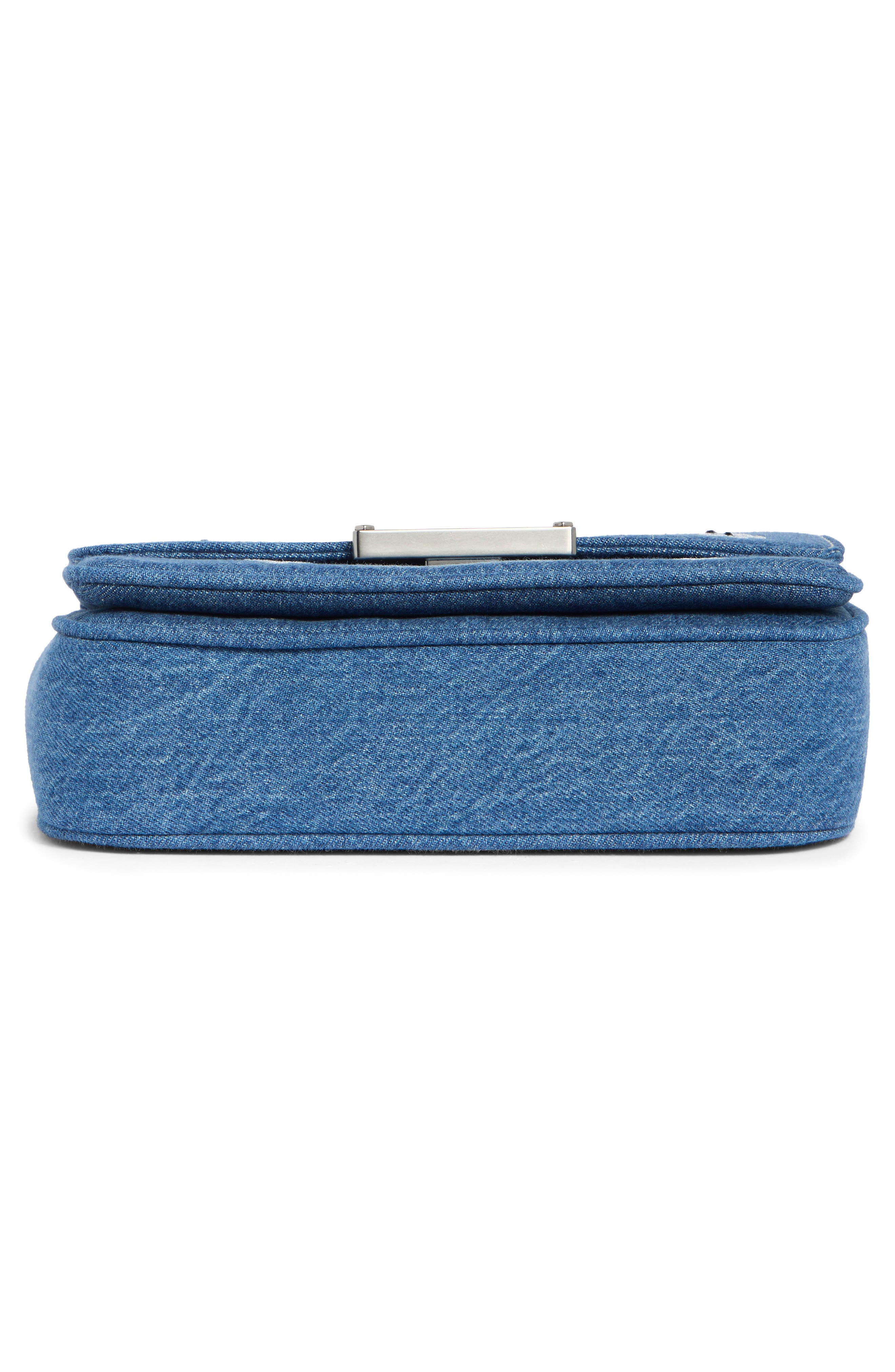 Denim Sequin Daisy Shoulder Bag, Alternate, color, MEDIUM DENIM