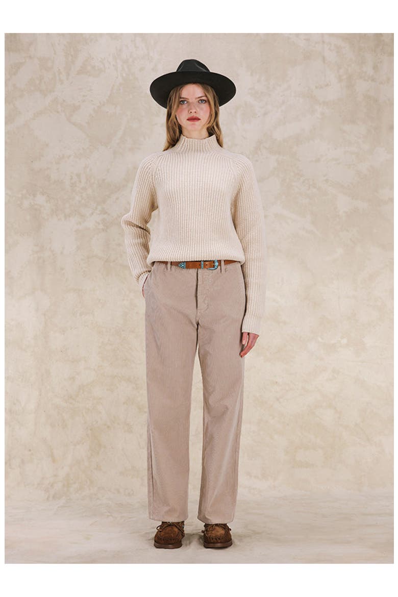 Leona High Neck Wool and Cashmere Sweater, Alternate, color, Cream