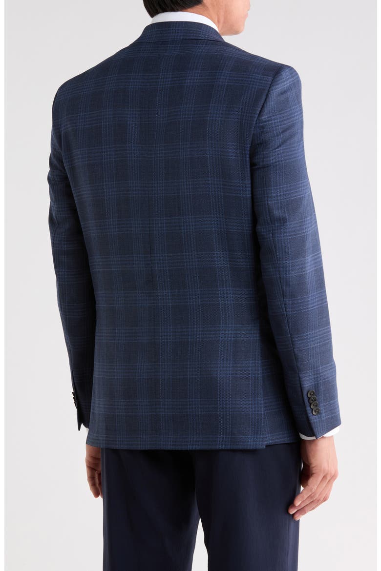 Elex Plaid Wool Sport Coat, Alternate, color, MID BLUE