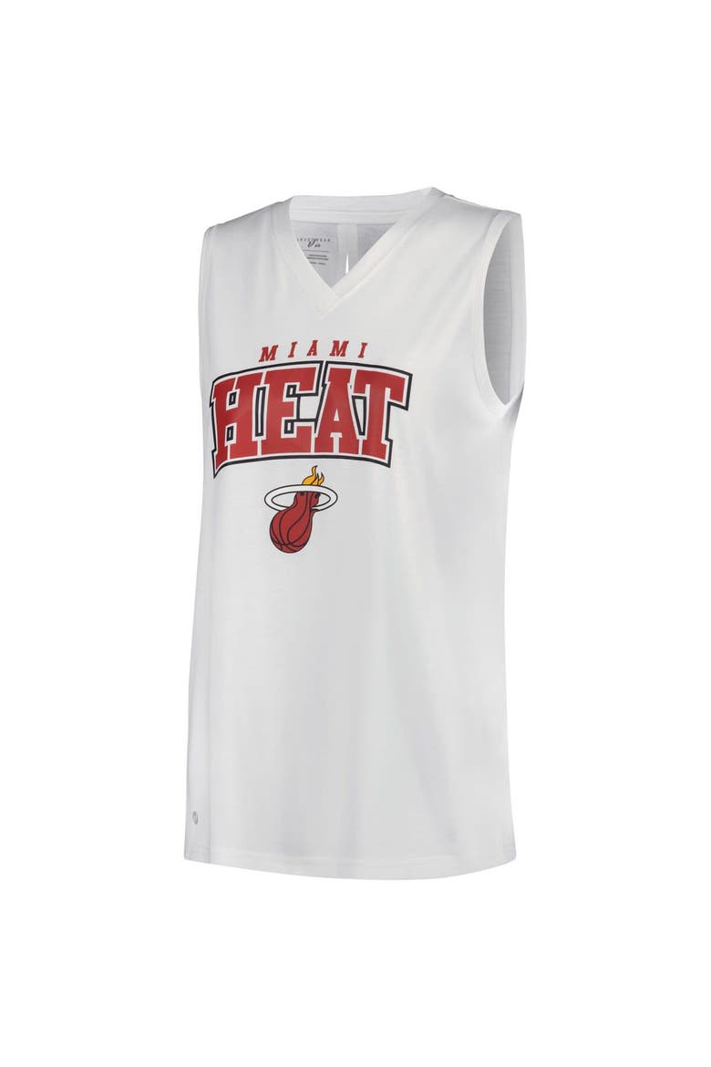 Women's Levelwear White Miami Heat Paisley Peekaboo Tank Top, Alternate, color, White