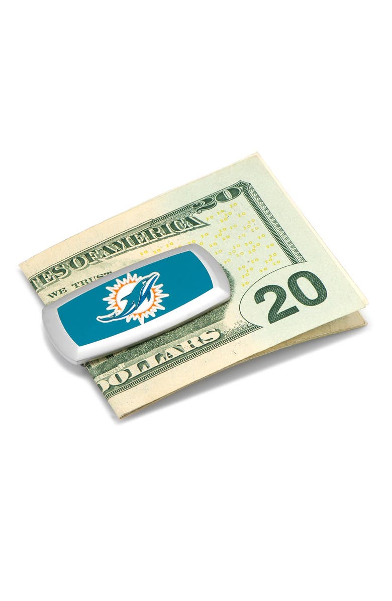 Cufflinks, Inc. NFL Miami Dolphins Cushion Money Clip, Alternate, color,