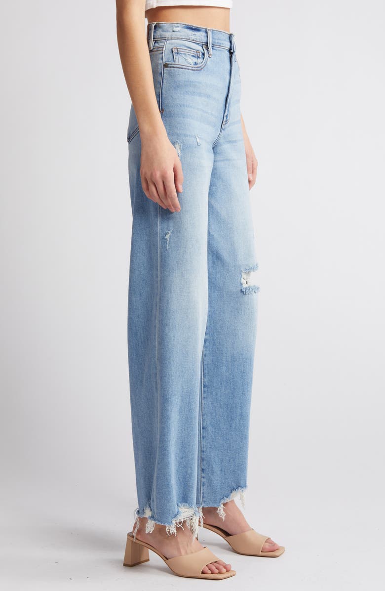 HIDDEN JEANS Logan High Waist Wide Leg Dad Jeans, Alternate, color, Light Wash