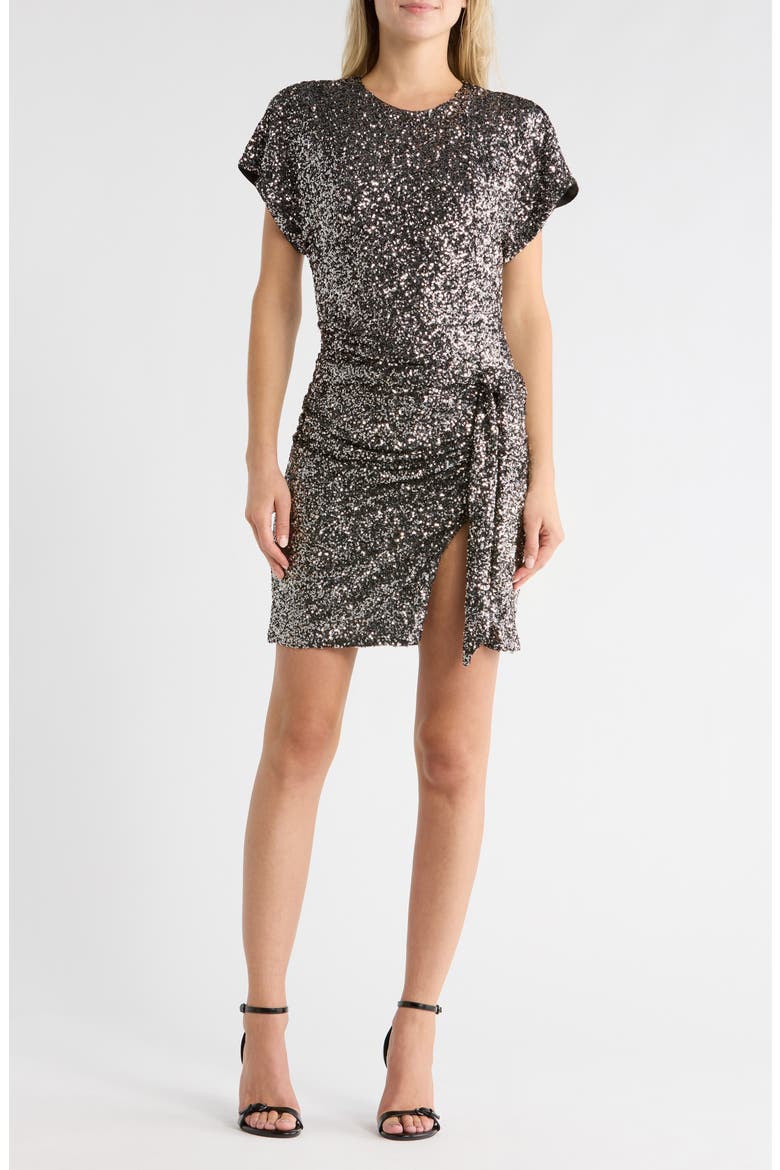 Tia Sequin Dress, Main, color, BLACK MULTI