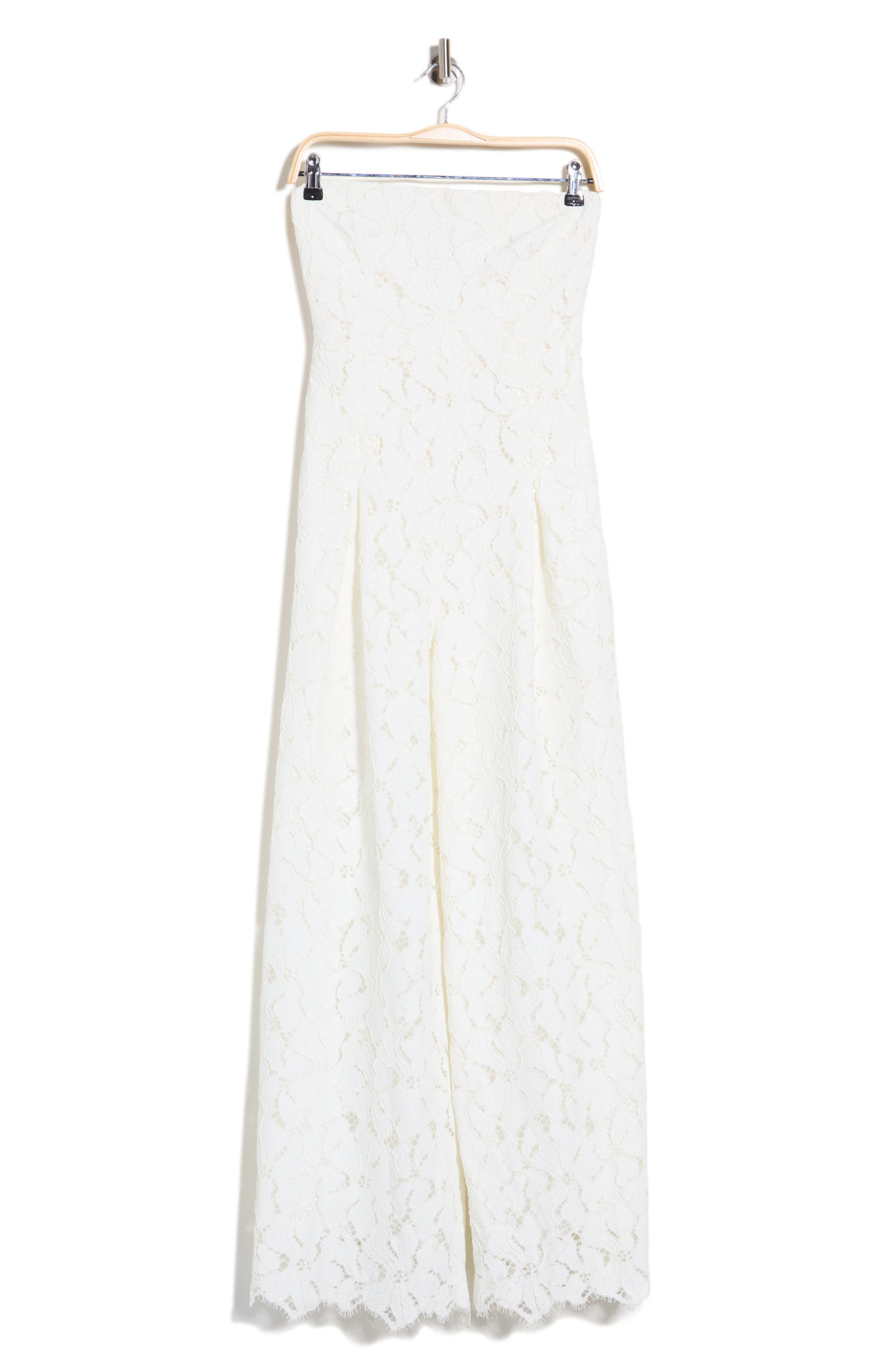 Rebecca Strapless Lace Wide Leg Jumpsuit