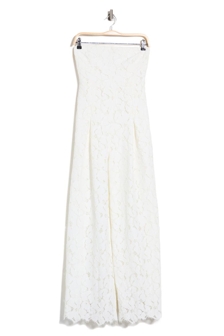 Rebecca Strapless Lace Wide Leg Jumpsuit, Main, color, IVORY