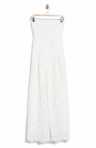 Rebecca Strapless Lace Wide Leg Jumpsuit
