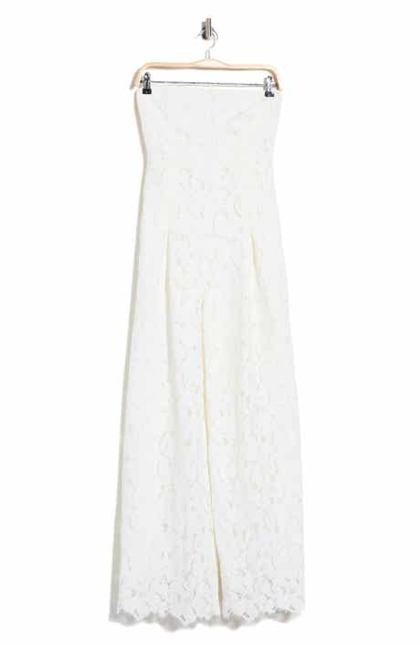 Rebecca Strapless Lace Wide Leg Jumpsuit