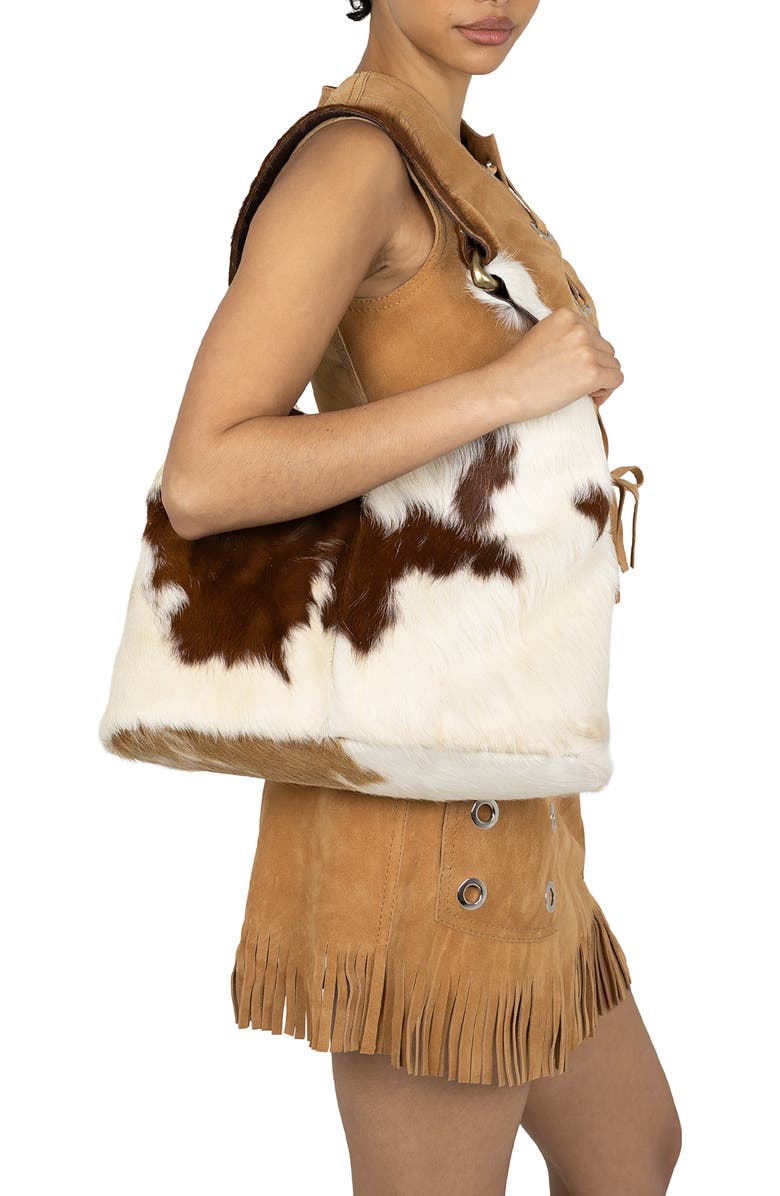 Jeffrey Campbell Wonder Genuine Calf Hair Shoulder Bag, Alternate, color,