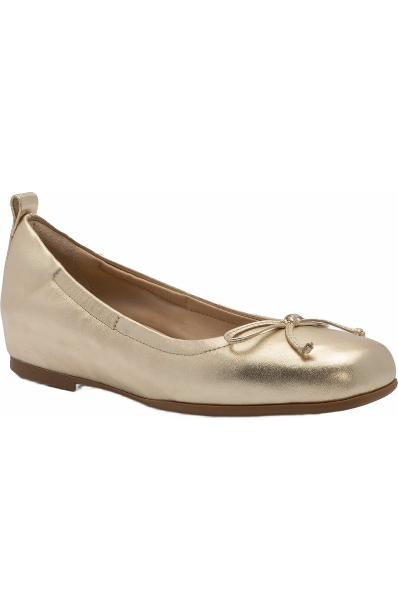 ABEO Cadence Bow Ballet Flat, Main, color, Light Gold - Regular