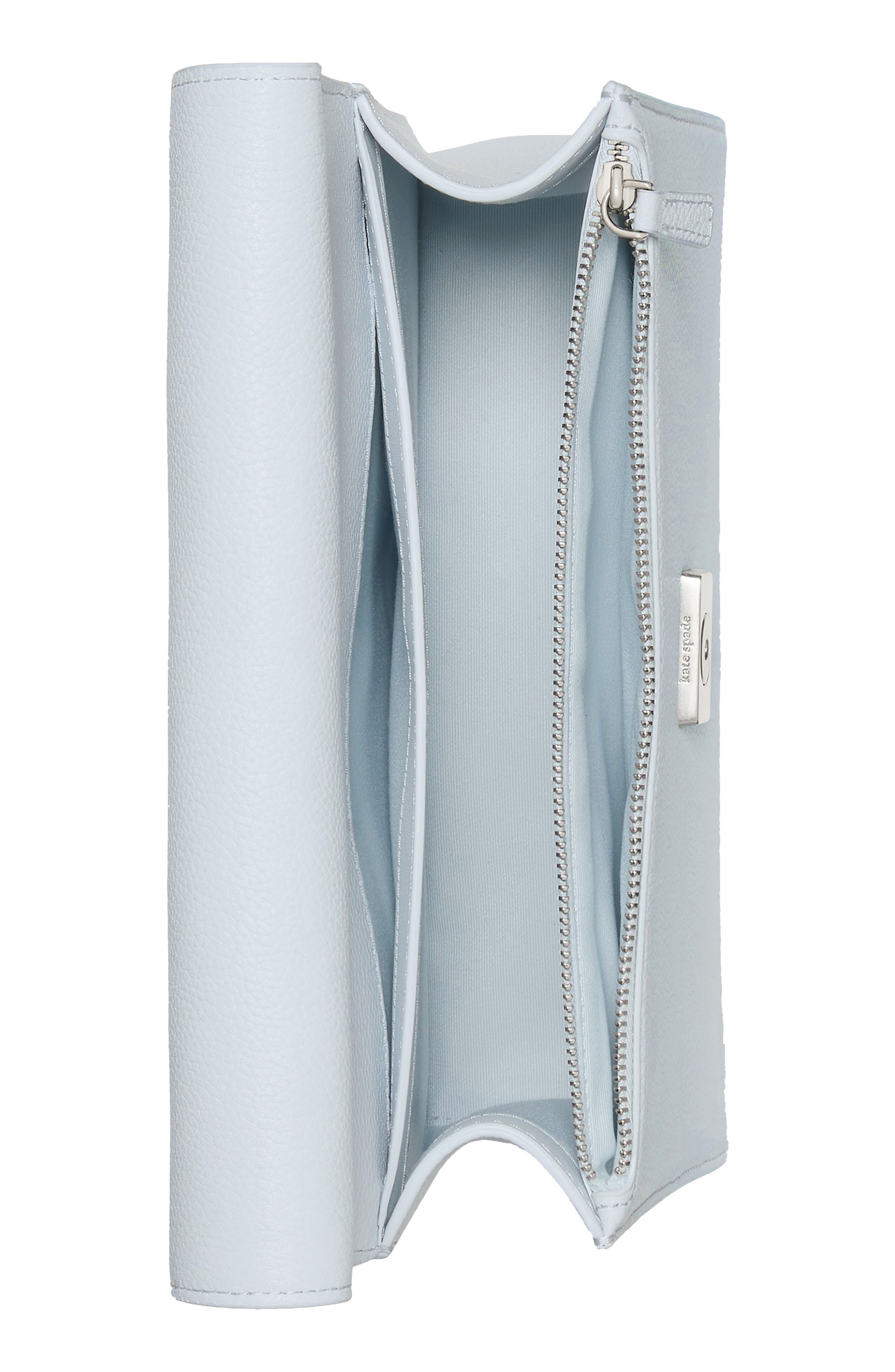 Kate Spade New York deco mixed media convertible leather crossbody bag, Alternate, color, 