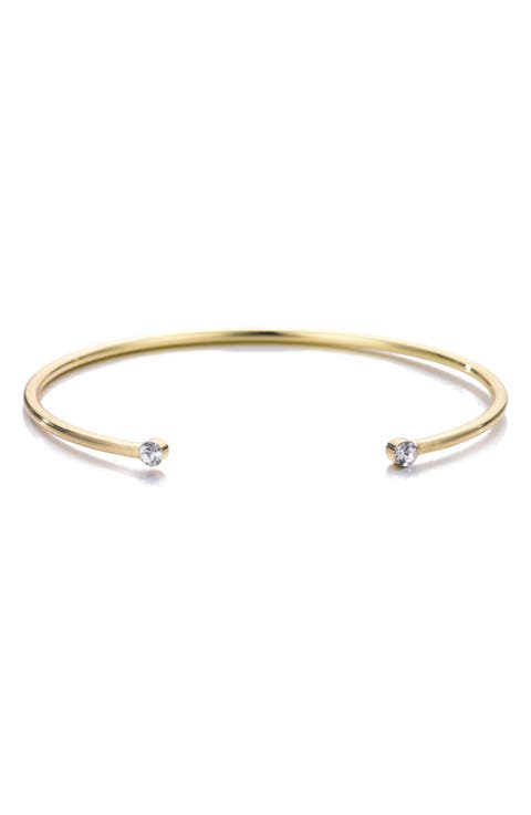 Crystal Endcap Cuff Bracelet