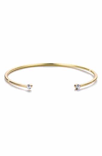 Adornia Crystal Endcap Cuff Bracelet