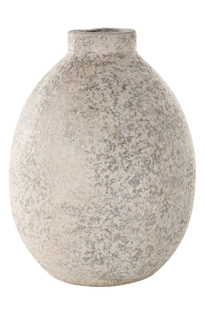 GINGER BIRCH STUDIO Textured Clay Vase, Main, color, Beige