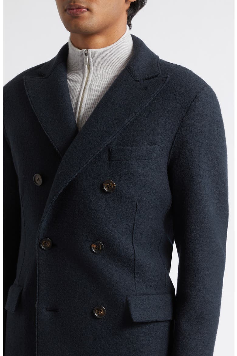 Double Breasted Wool Car Coat, Alternate, color, 22N BLACK
