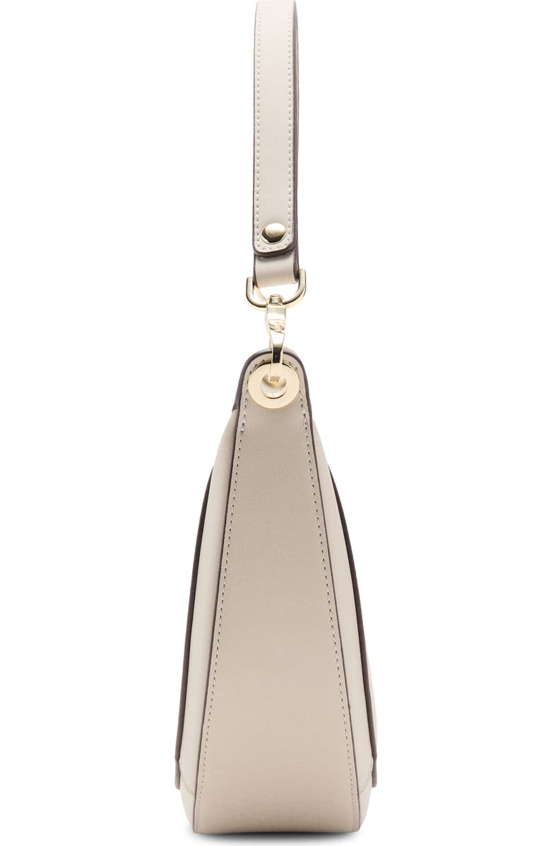 MANGO Oval Faux Leather Shoulder Bag, Alternate, color, Off White