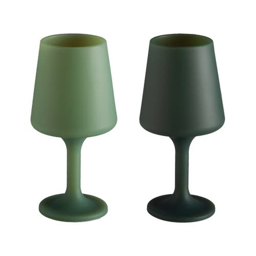 Porter Green Swepp | Unbreakable Wine Glasses In Green