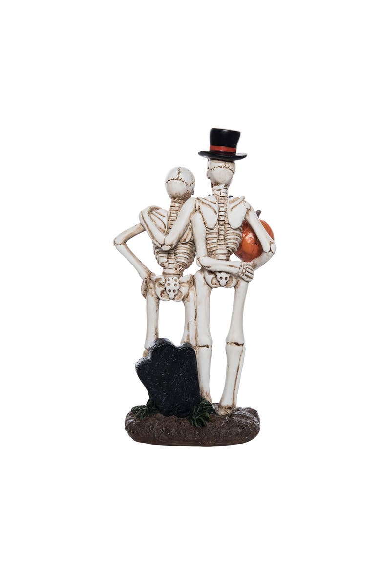 Skeleton Couple Figurine, Alternate, color, Beige