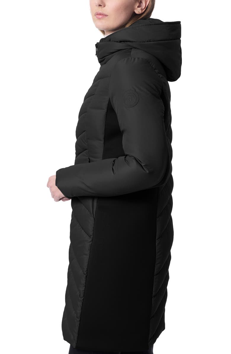 Bernardo Chevron Quilted Puffer Coat, Alternate, color, 