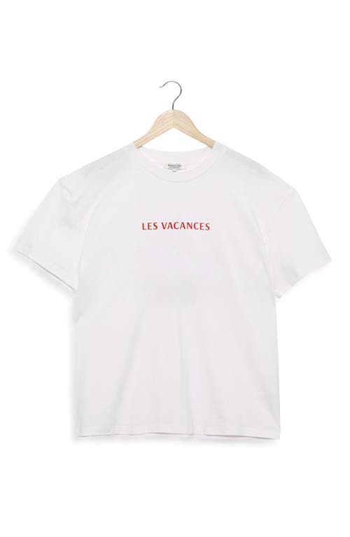 Gottex Beach Life Les Vacances Printed Swim Cover Up Tshirt Oversize In Wh/red