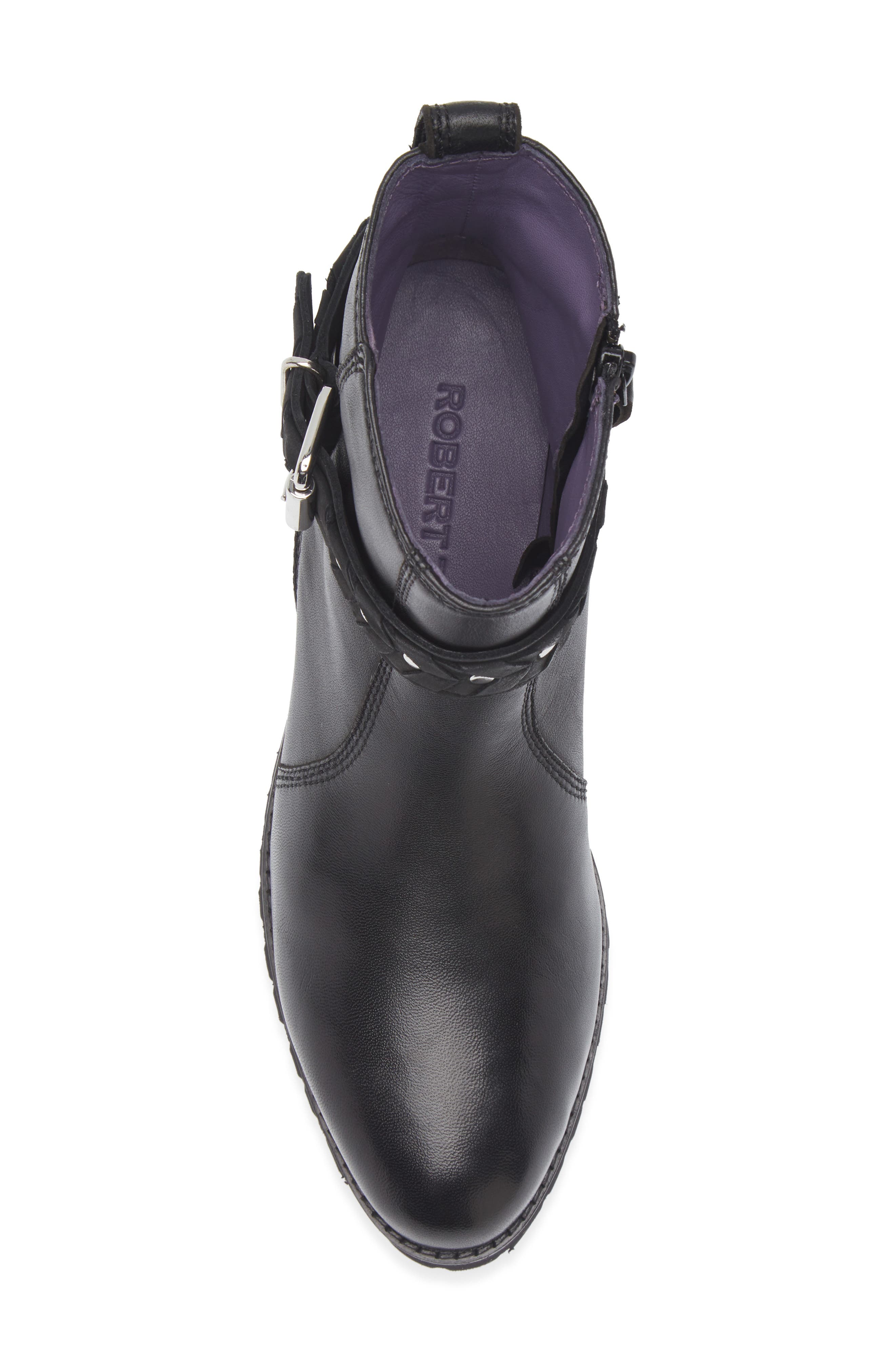 Robert Zur Nicolle Buckle Strap Bootie, Alternate, color, Black