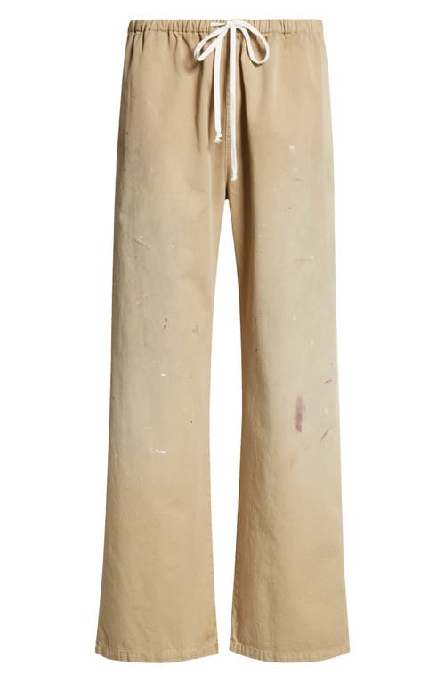 Mm6 Maison Margiela Cotton Trousers In Sand Beige