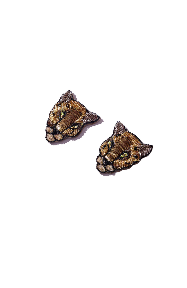 Simitri Cheetah Earrings, Alternate, color, Gold