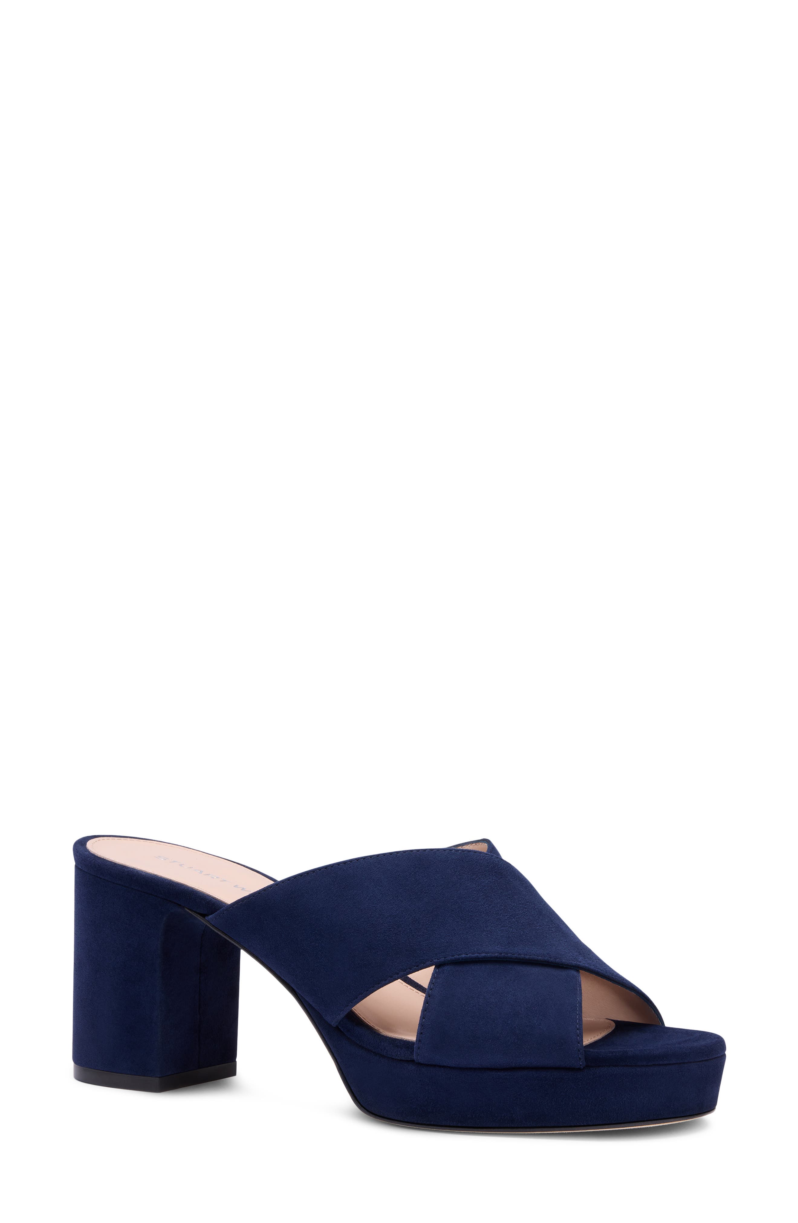 Stuart Weitzman Dayna Platform Sandal, Main, color, Nice Blue