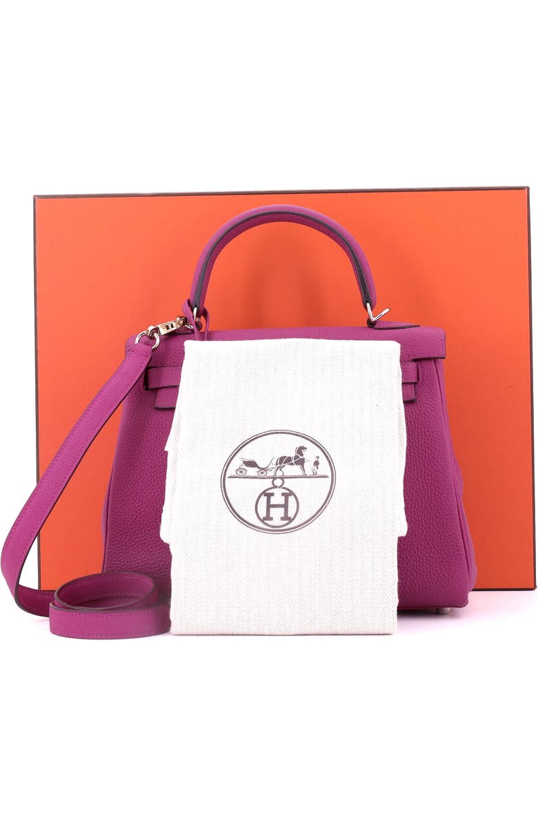 Pre-Owned Hermes Kelly Handbag Pink Togo with Palladium Hardware 25, Alternate, color, Rose Pourpre
