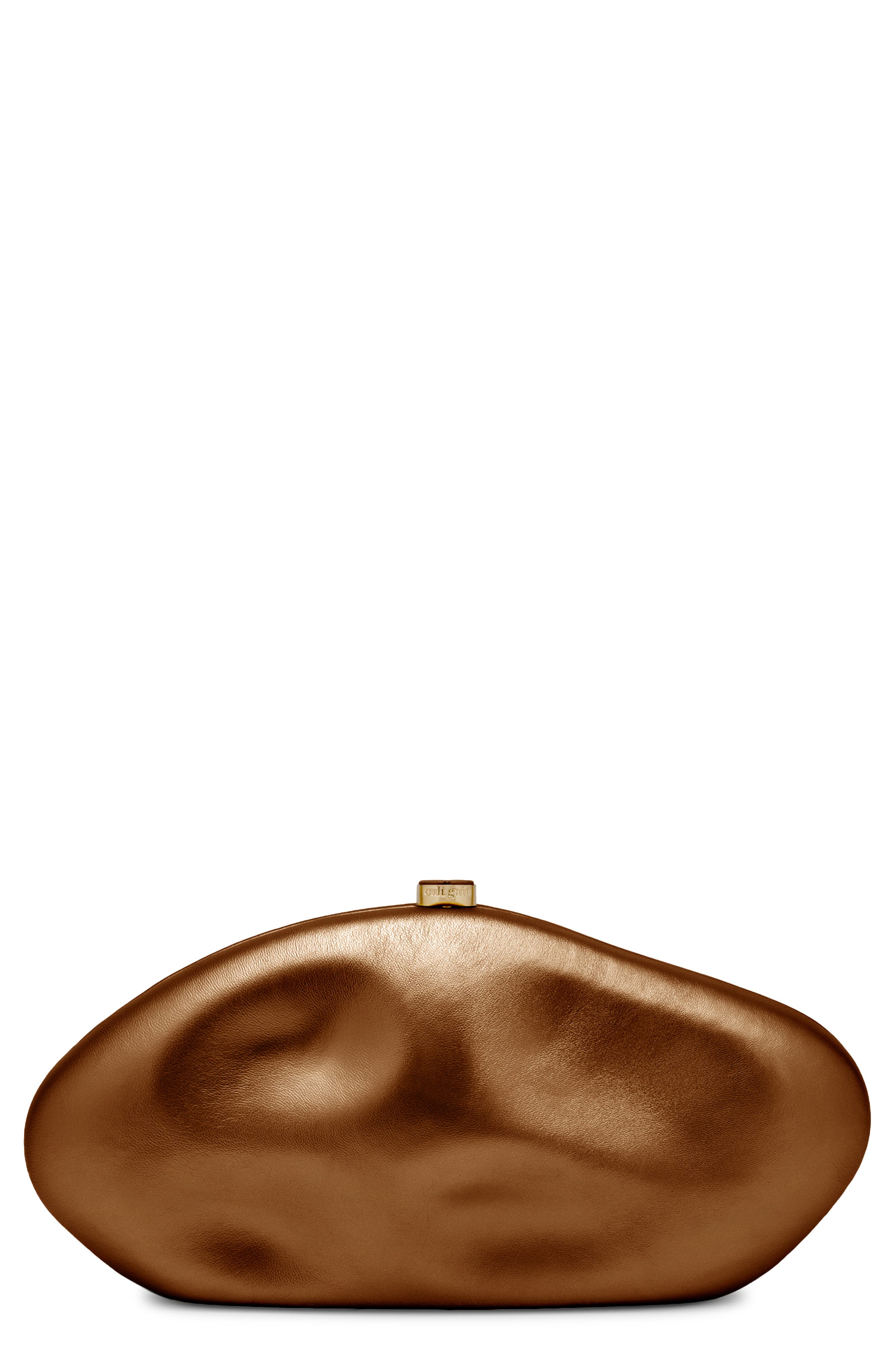 The Caldera Leather Clutch, Main, color, BRONZE