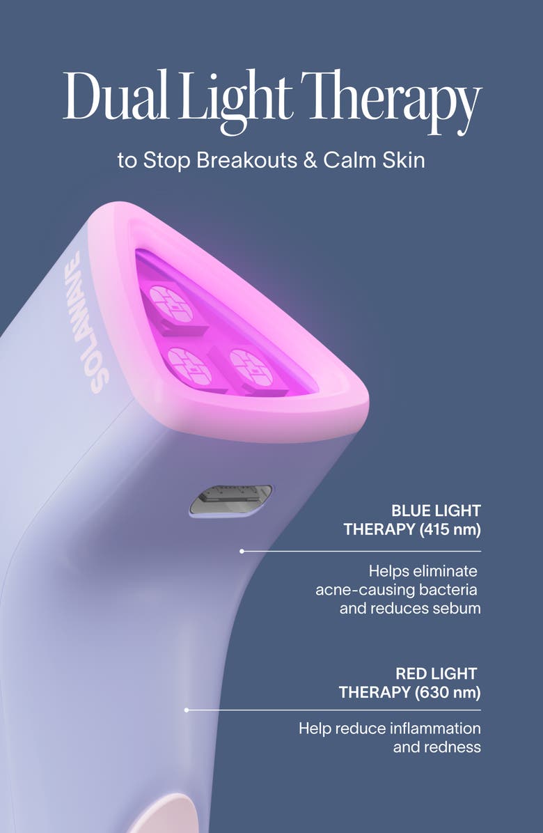 SolaWave 3 Minute Light Therapy Acne Spot Treatment, Alternate, color, Periwinkle