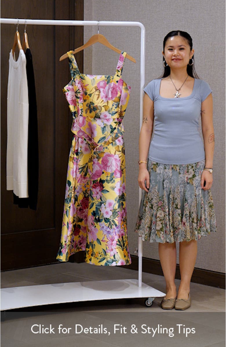 Floral Belted Fit & Flare Midi Dress, sales video thumbnail