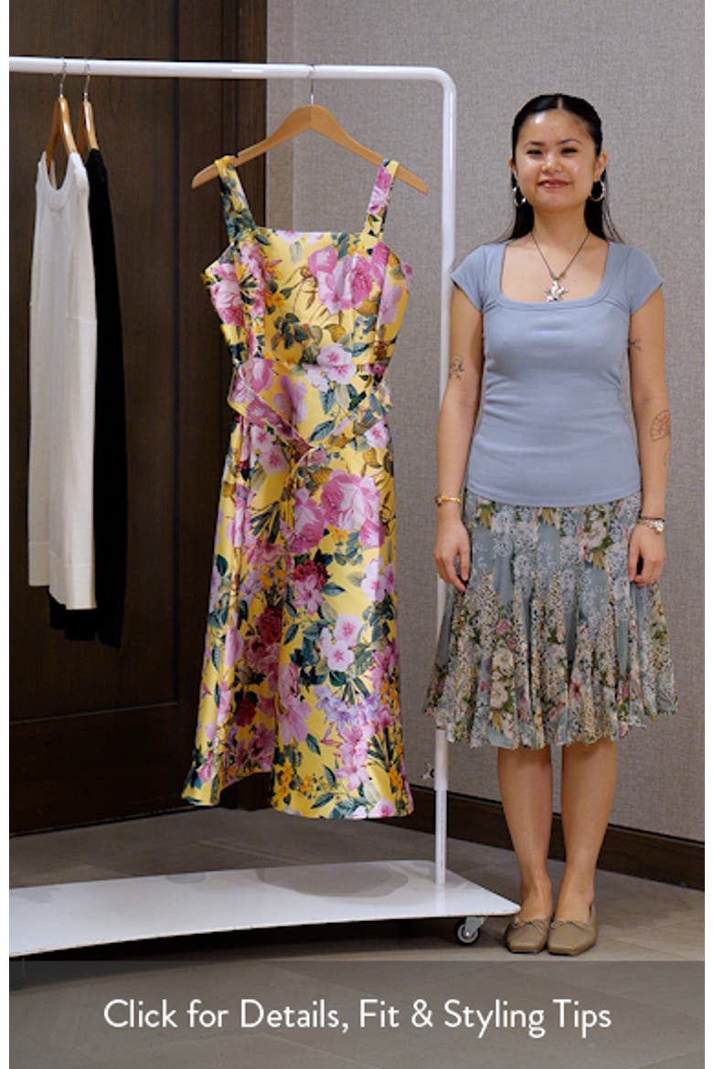 Floral Belted Fit & Flare Midi Dress video