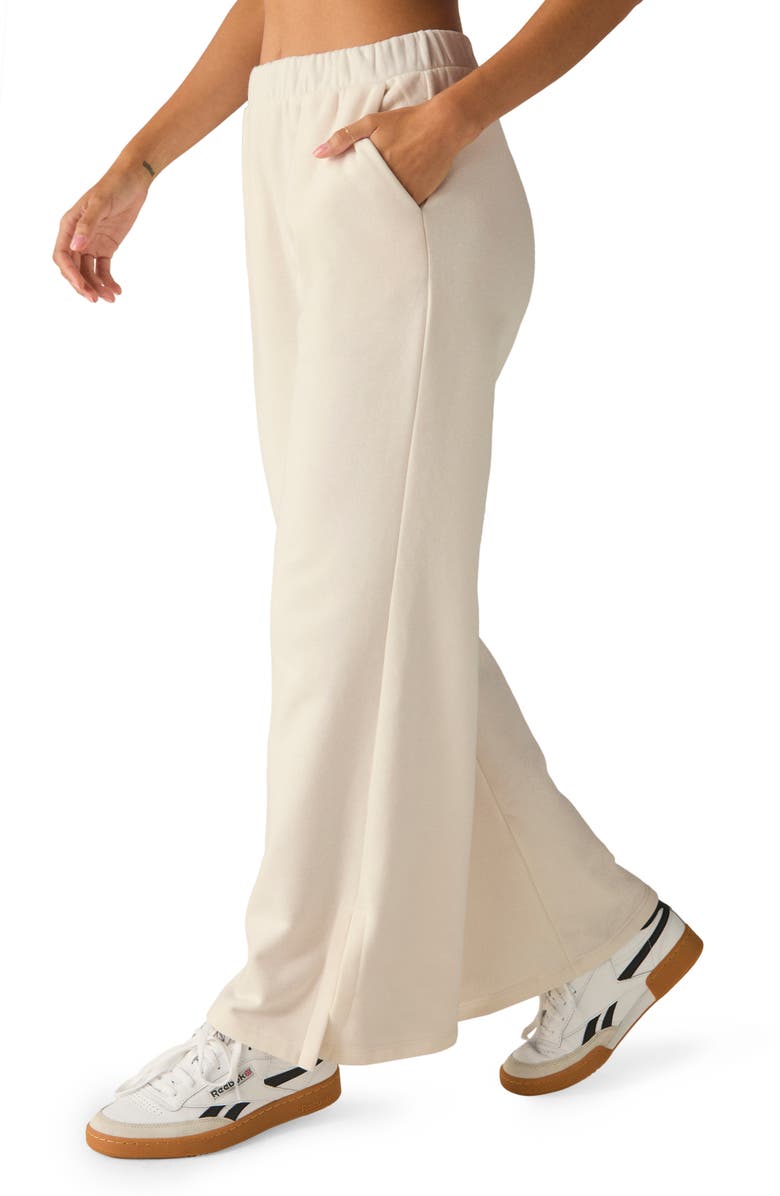 Beyond Yoga Open Ended Mid Rise Wide Leg Pants, Alternate, color, Fresh Snow
