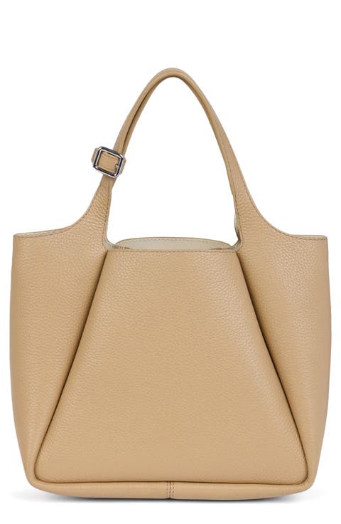 Trapeze Leather Bucket Bag
