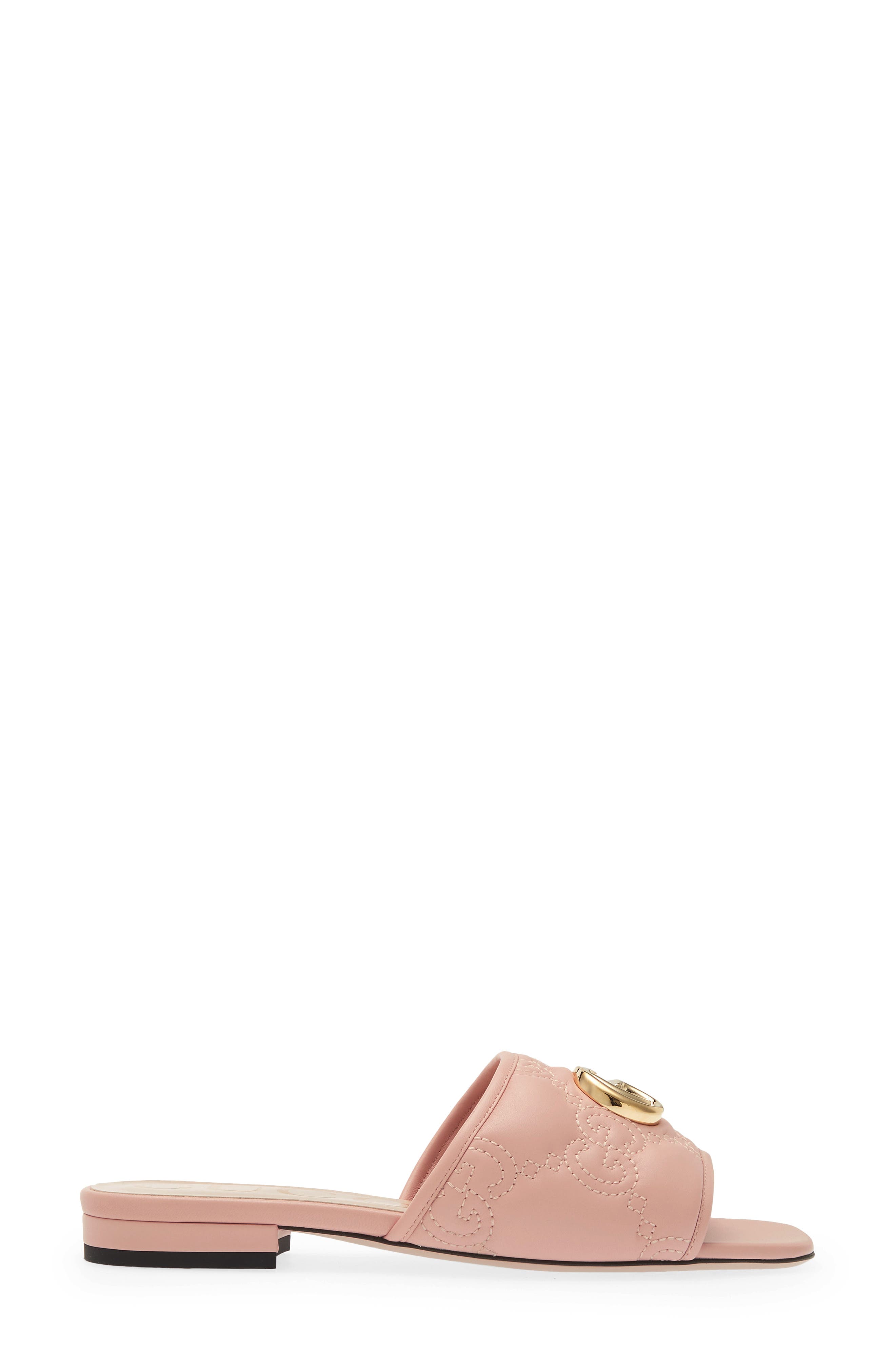 Gucci Jolie GG Matelassé Slide Sandal, Alternate, color, Perfect Pink