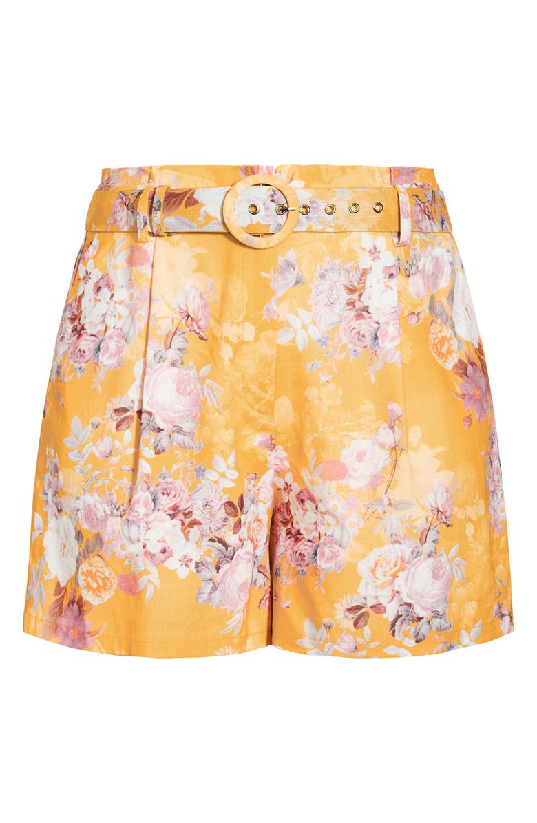 City Chic Lisbon Linen Blend Shorts, Alternate, color, 