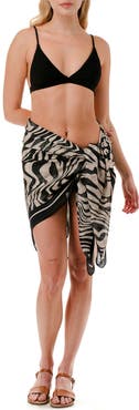 Nicole Miller Zebra Print Sarong