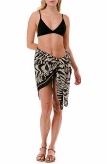 Nicole Miller Zebra Print Sarong