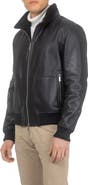 GORSKI Men's Genuine Shearling Lamb Bomber Jacket