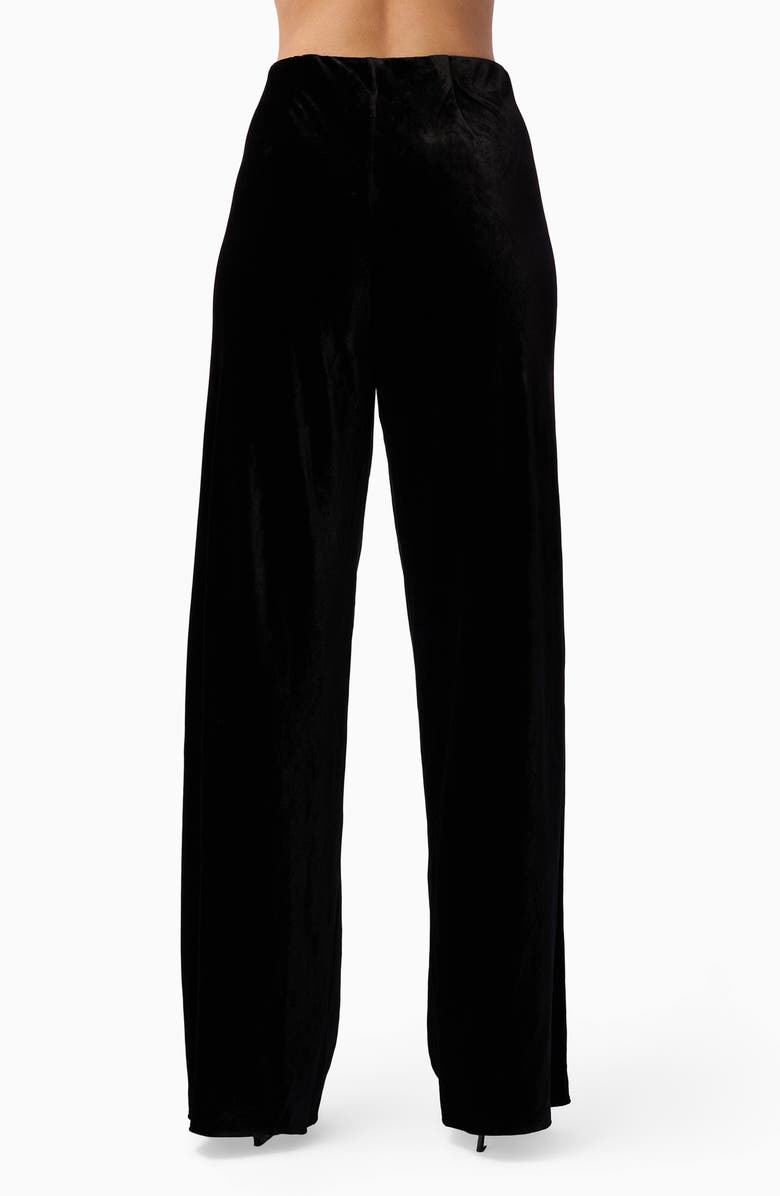 CAMI NYC Bristol Flare Velvet Pants, Alternate, color, Black