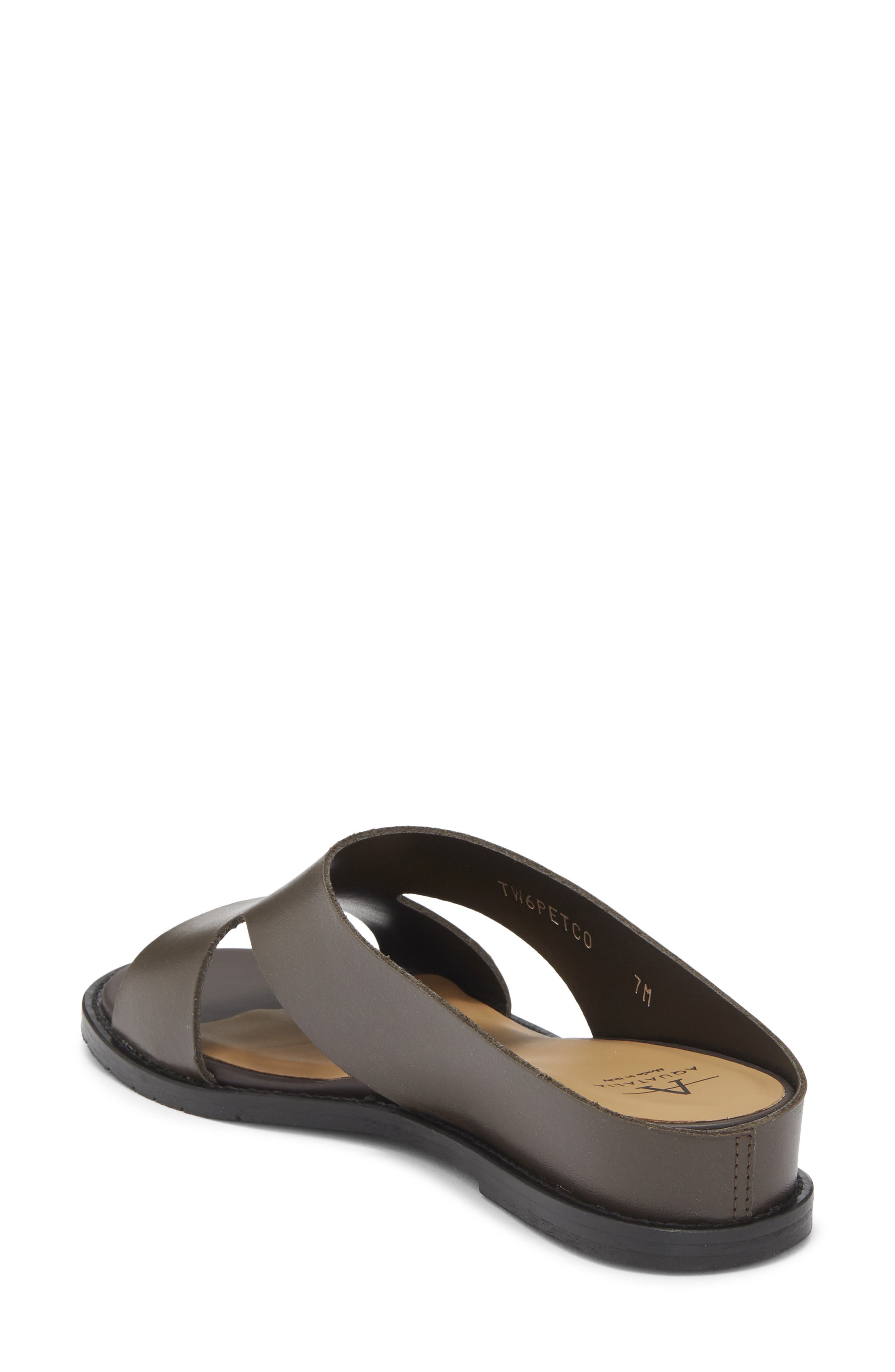 Aquatalia Petra Wedge Sandal, Alternate, color, Dark Brown Leather
