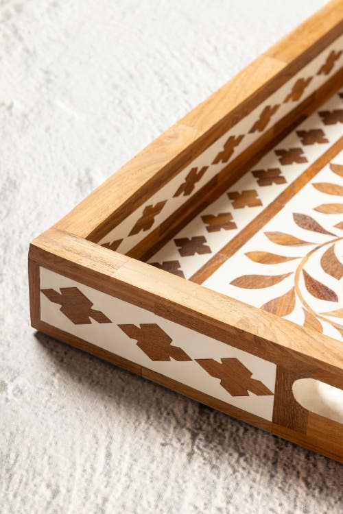 Gauri Kohli Jodhpur Rectangle Tray In Brown