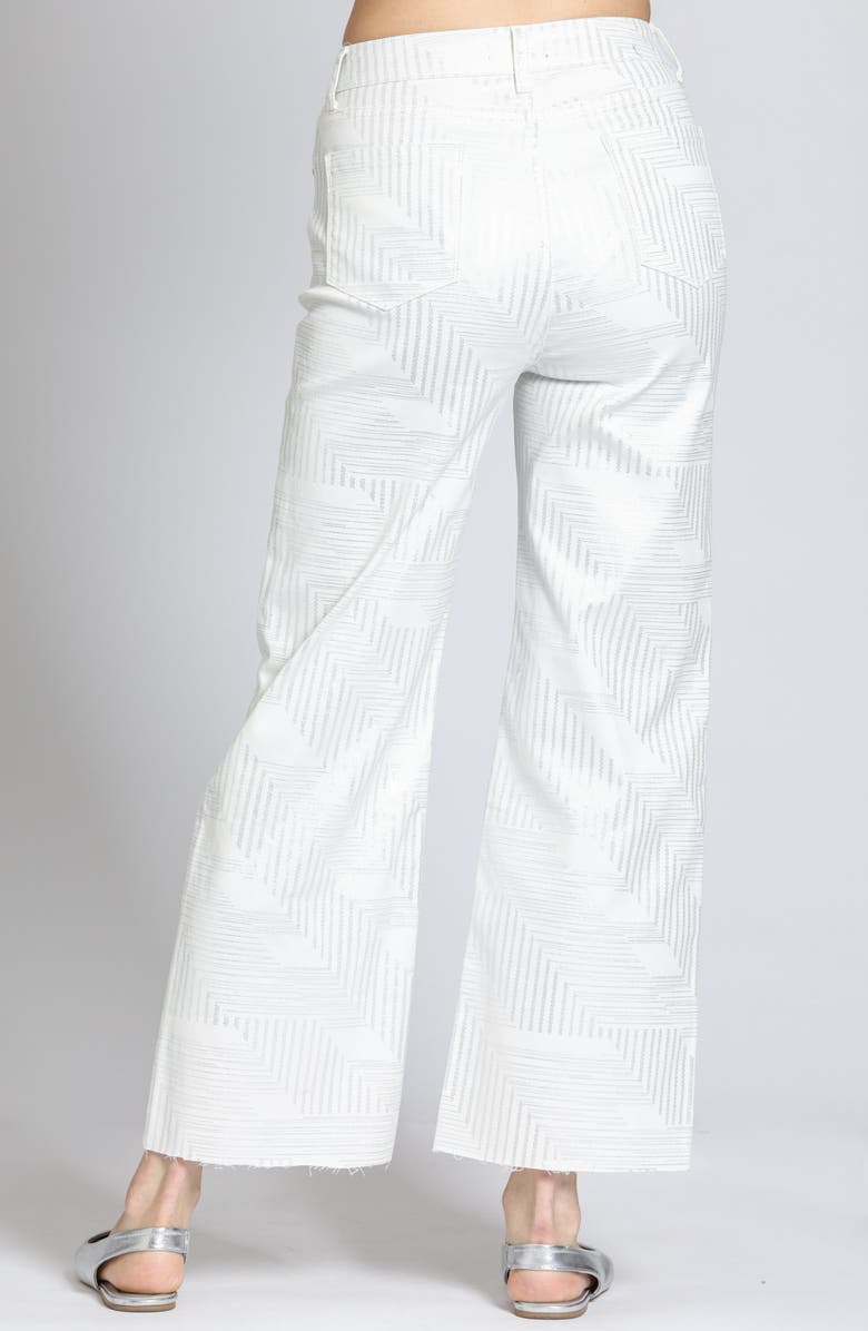 APNY SIlver Chevron Raw Hem Wide Leg Jeans, Alternate, color, 
