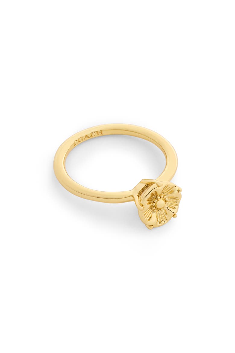 Tea Rose Prong Band Ring, Alternate, color, SHINY GOLD