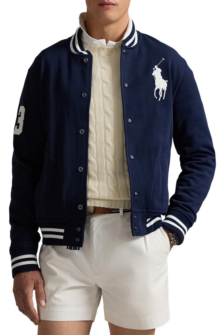 Polo Ralph Lauren Big Pony Fleece Baseball Jacket (Men) | Nordstrom