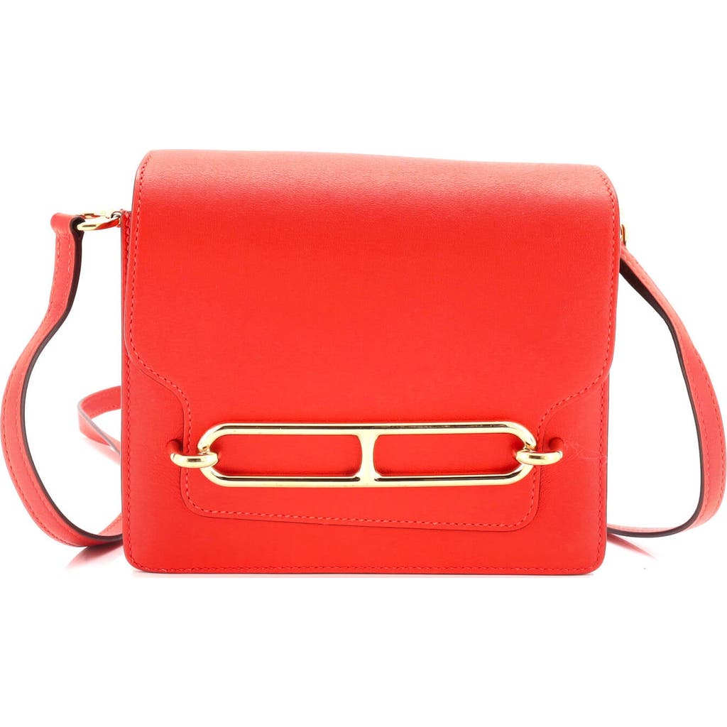 Pre-owned Hermes Hermes Roulis Bag Swift 18 In Orange