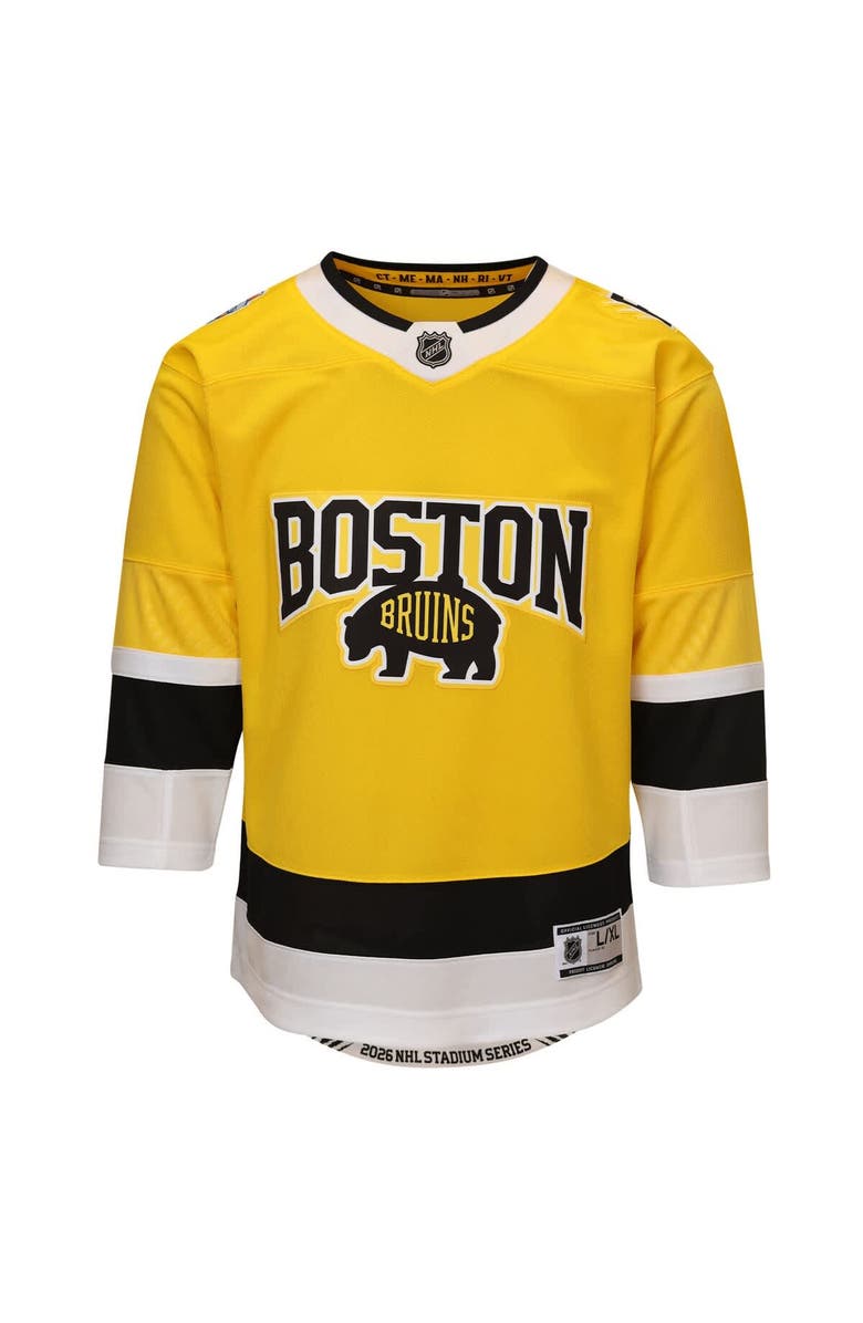 Outerstuff Youth Outerstuff  Gold Boston Bruins 2026 Stadium Series Premier Jersey, Alternate, color, Gold